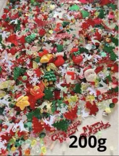 200g蓄光パーツ入りクリスマス装飾材料MIXネイルハンドメイド素材夜光DIY