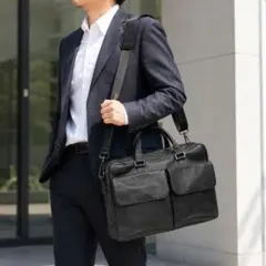 dunhill ダンヒル 2wayビジネスバッグ オールレザー 黒ブリーフケースのサムネイル