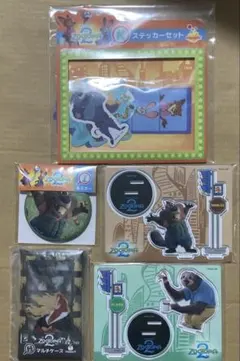 ハッピーくじ ズートピア マルチケース アクスタ 缶ミラー ステッカー 5点