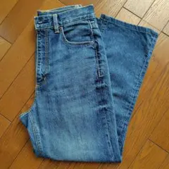 GU元祖神パンツ　ハイウエストストレートジーンズ【221-297087】ブルーМ