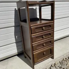 karimoku カリモク家具 電話台 花台 キッチンラック 収納ワゴン レトロ