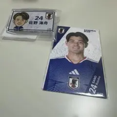 モバガチャ サッカー日本代表 佐野海舟　ステッカー　アクリルバッジクリップのサムネイル