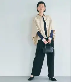 新品♡未使用♡coca ♡大人気♡デニムポンチョジャケットベージュ♡春に可愛♡