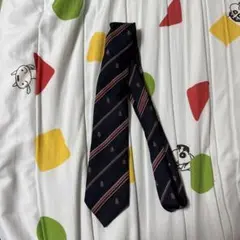 EAST BOYネイビー 青紺ストライプ　エンブレム　ネクタイ 制服
