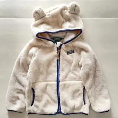 美品3T 90㎝ L.L.BEAN ハイパイルフリースジャケット くま耳