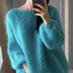 新品未使用♡ターコイズのニット