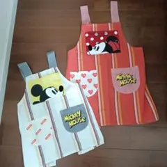 ミッキーマウス・ミニーマウスエプロン2点まとめ売り