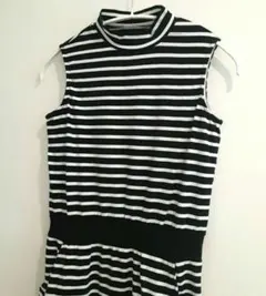 フェリシモ ノースリーブ ボーダーワンピース M