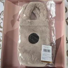 スターバックス ホリデー2025 ボトルショルダー バッグ ファー ベージュ