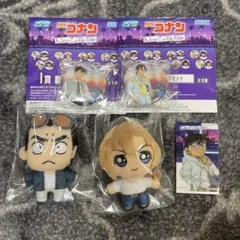 SEGA ラッキーくじ　名探偵コナン ぬいぐるみマスコット 缶バッジ