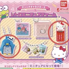 산리오 キャラクターズ 레트로 ミニチュアチャーム 2種セット
