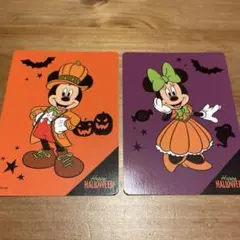ディズニーストアじゃんけんカード ハロウィンカード 2枚セット