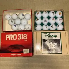 ブリヂストンPRO 318 ゴルフボール＋ディズニー12キャラゴルフボールセットのサムネイル