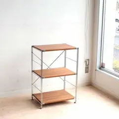 MUJI 無印良品 ステンレスユニットシェルフ オーク材棚セット ワイド