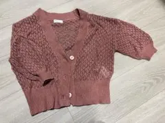 earth music&ecology カーディガン 透かし編みニット