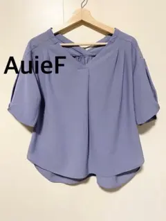 AuieF アウィーエフ　Vネック　半袖ブラウス　半袖シャツ　半袖トップス　38