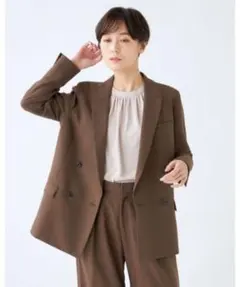 ブラウン ダブルブレストジャケット