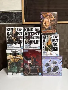 ワンピース　フィギュア 7点(シャンクス　レイリー　ルフィ　エース　ゾロ　サンジ