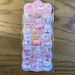 おしり ぷくぷく シール アニマルぷにぷにステッカー pu