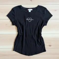 MAX&CO　y2k　ピチT　短丈　ハート　ビジュー　ラインストーン　Tシャツのサムネイル