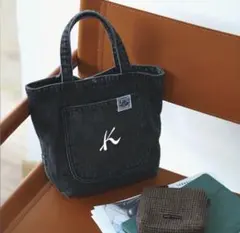【ラスト1点】Kロゴ ダークデニム トートバッグ 収納力◎