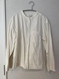 無印良品　両面起毛フランネルシャツ　アイボリー Mサイズ