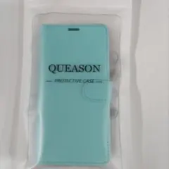 QUEASON 手帳型スマホケース ライトブルー