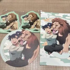 食満留三郎　東武動物公園コラボ　ステッカー　ポストカード　コースター　セット