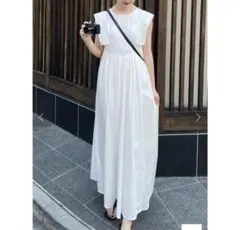 CAPRICIEUX LE'MAGE ギャザー切り替えワンピース