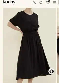 コニー　ウエストゴム授乳ワンピース