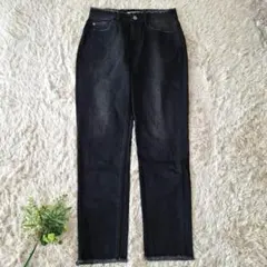 ヘルシーデニム H.Salt ボーイフレンドフィットデニムパンツ フリンジ 24