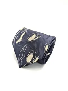 良品✨ HANAE MORI ネクタイ シルク ネイビー 1723のサムネイル