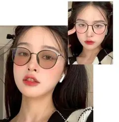 調光サングラス UVカット ブラウン 伊達メガネ 自動調光 紫外線対策