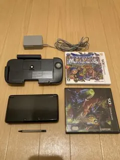 ニンテンドー3DS コスモブラック 本体+拡張スライドパッド +ソフト付き