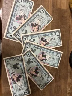 ディズニードル 1ドル 6枚セット