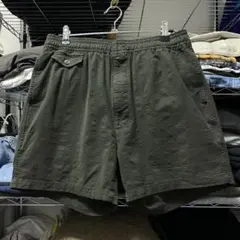 BEAMS+ シアサッカー ビーチショーツ ナイロンショーツ カーキ オリーブ