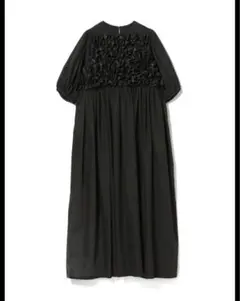 Aya×CAROLINA GLASER /フリルワンピース　黒