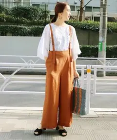 ☆ SLOBE IENA スローブイエナ TAリネンライク サスペンダーパンツのサムネイル