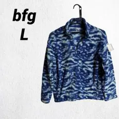 bfg フリースジャケット 【L】ブルー ホワイト レディース
