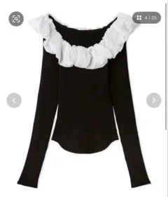 snidel スナイデル　シアーフリルニットプルオーバー