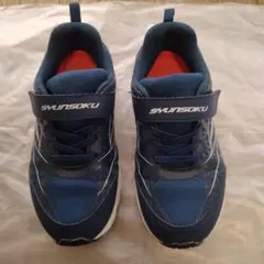 SHUNSOKU ネイビー キッズスニーカー