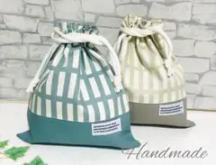 No.597R ハンドメイド♪巾着袋　2点セット☆感謝価格☆