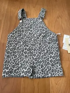 FMB オーバーオール サロペット 半ズボン ヒョウ柄 レオパード グレー 80