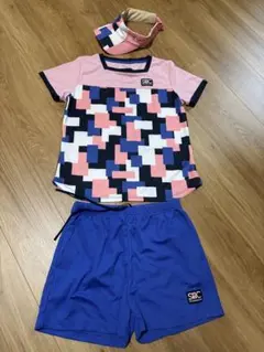レディース　半袖テニスウェア Mサイズ ショートパンツ　上下セット　バイザー付き