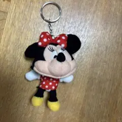 ミニーマウス ぬいぐるみキーホルダー 約10cm