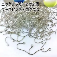 ニッケルフリー☆フックピアス＊ロジウム300