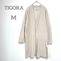 ティゴラ　ロングカーディガン M ベージュ　長袖 カジュアル　カーディガン　羽織
