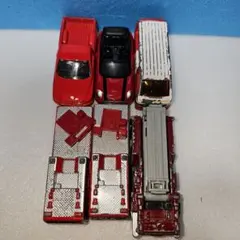 ミニカー 6台セット 赤色