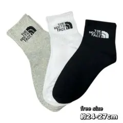 THE NORTH FACE 3足 セット靴下 ノースフェイス 男女兼用 フリー