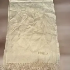 FURLA ベージュ ショール　フリンジ付きのサムネイル